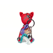 Colorful deer-shaped keychain with a white background