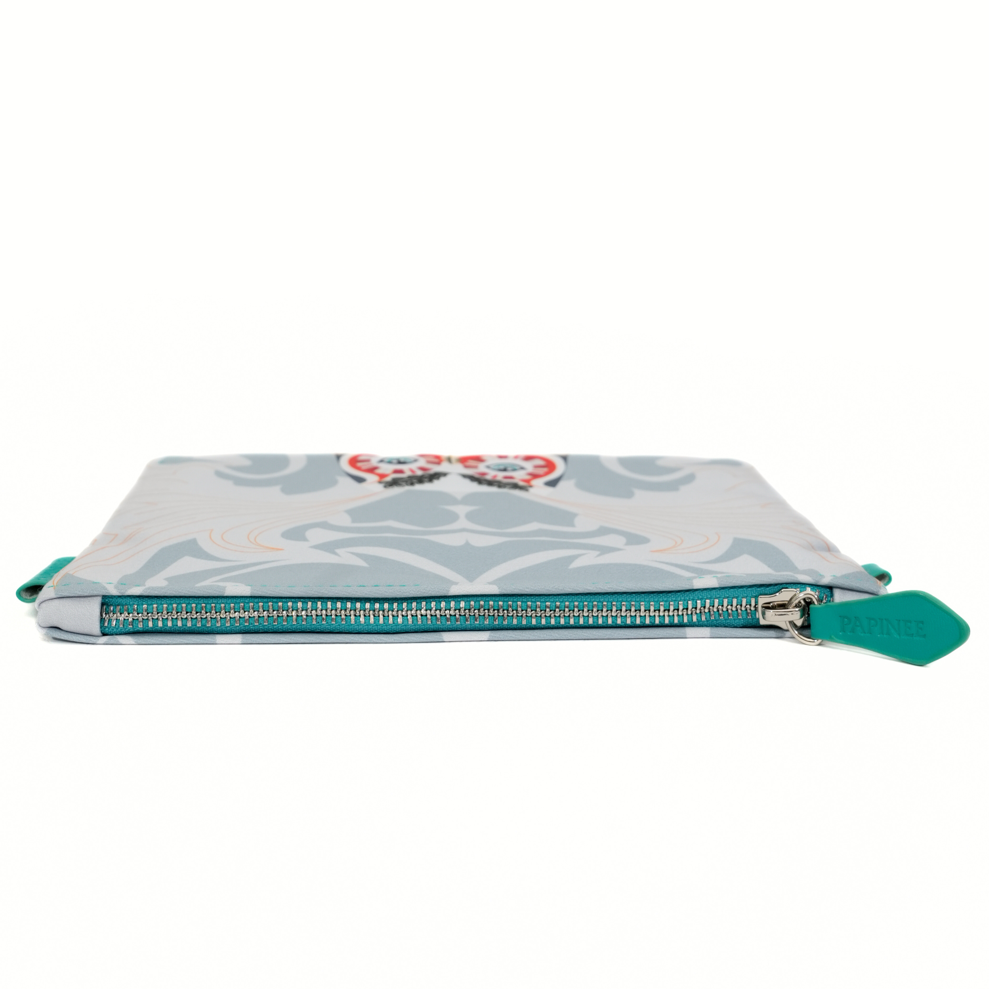 Pouch with a zipper on a white background